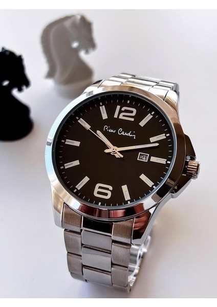 800411F01I Pierre Cardin Çelik Kordon Erkek Kol Saati 30 mt Su Gecirmez + Doğal Taş Bileklik Hediye fırsatları