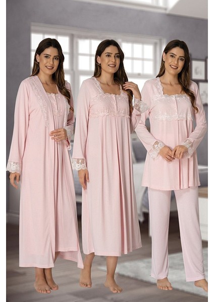 Model 2405 Effortt Pembe Lohusa Hamile 4'lü Set Effortt Pembe