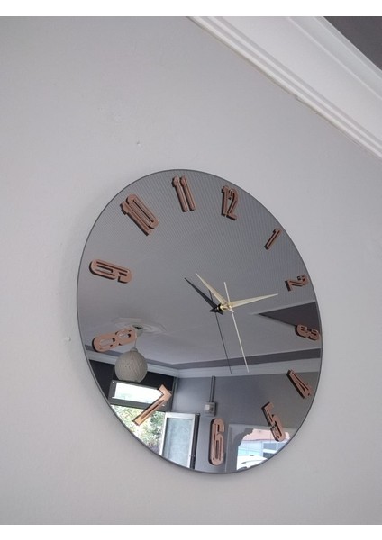 Gerçek Aynalı Dekoratif Duvar Saati(50 Cm)