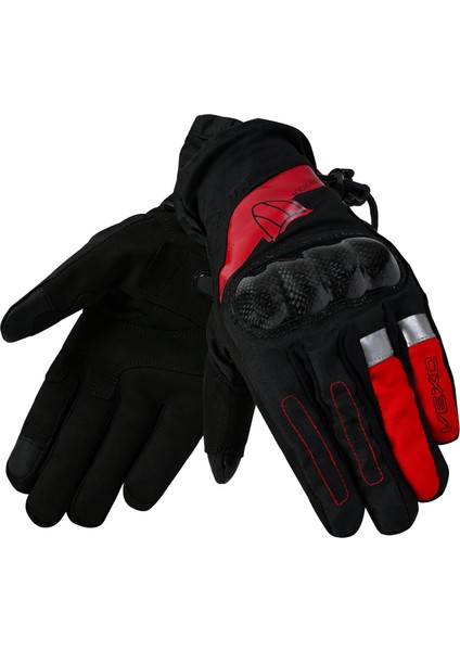 Scout Carbon H2O Kışlık Motosiklet Eldiveni Siyah-Kırmızı