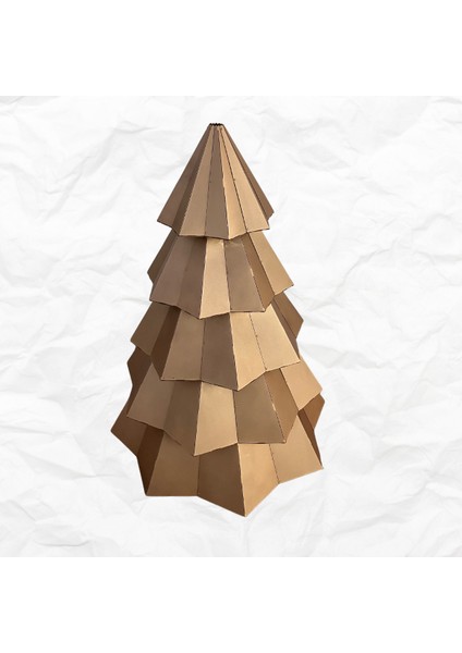 Metal Çam Ağacı - 3D Handmade Pıne Tree - 160 cm Gold