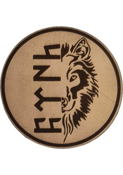 Kurt Göktürkçe Türk - Deri Peç - Arma - Askeri Patch