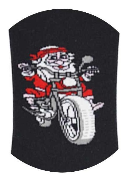 Club Erkek Pamuk Merry Christmas Motosikletli Noel Baba Desenli Yılbaşı Çorab fiyatları