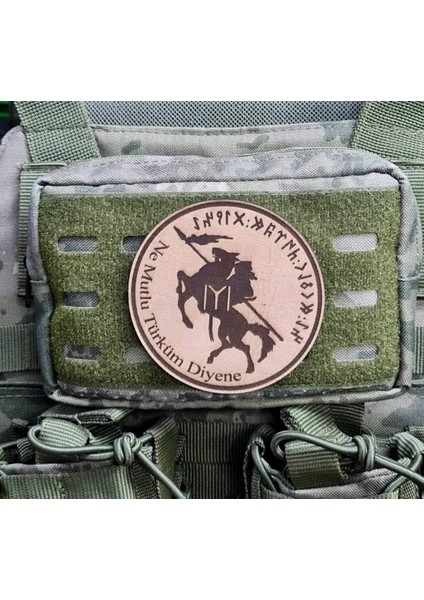 Kayı Boyu Kayı Boyu Ne Mutlu Türküm Diyene - Deri Peç - Arma - Askeri Patch