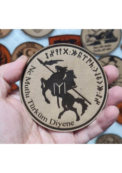 Kayı Boyu Kayı Boyu Ne Mutlu Türküm Diyene - Deri Peç - Arma - Askeri Patch