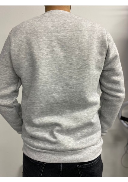 Erkek Gri Basic Üç Iplik Sweatshirt fiyatları