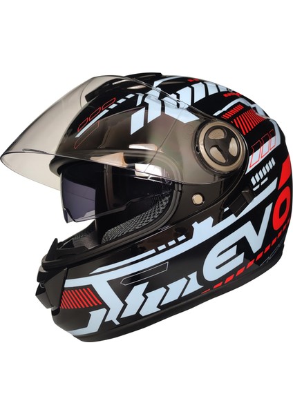 Free-M 913 Evo Kırmızı Güneş Vizörlü Kapalı Kask(Şeffaf Camlı) fiyatları