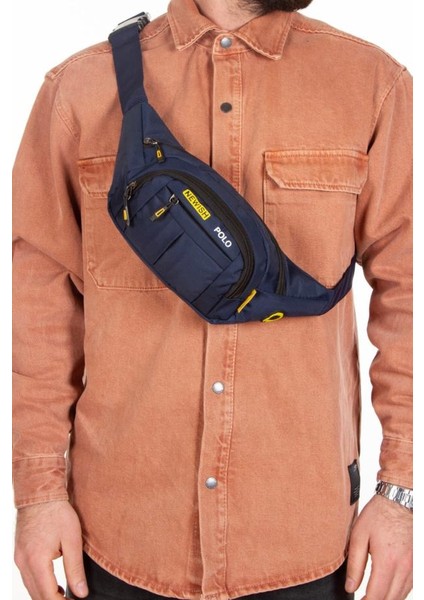 Unisex Impertex Su Geçirmez Kumaş Kumaş USB Çıkışlı Çapraz Askılı Omuz ve Bel Çantası Aksesuar Alen