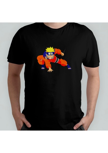 Naruto %100 Pamuklu Bisiklet Yaka T-Shirt Model - 4