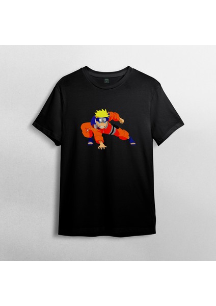 Naruto %100 Pamuklu Bisiklet Yaka T-Shirt Model - 4