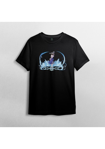 Kamisato Ayaka - Genshin Impact %100 Pamuklu Bisiklet Yaka T-Shirt Model - 1 fiyatları