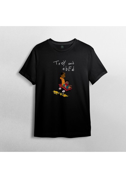 Troy And Abed In The Morning - Community %100 Pamuklu Bisiklet Yaka T-Shirt Model - 8