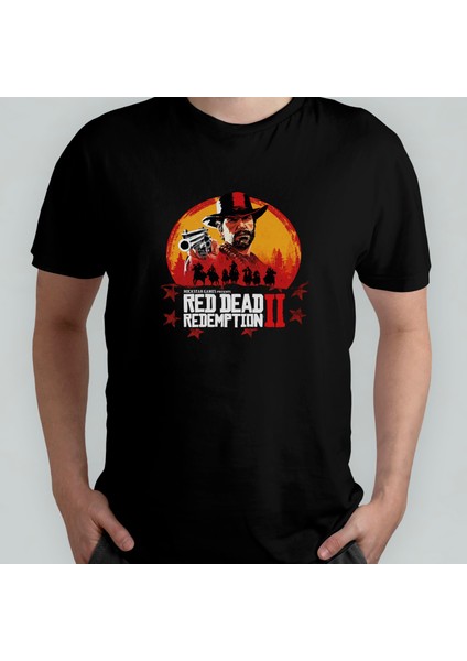 Red Dead Redemption %100 Pamuklu Bisiklet Yaka T-Shirt Model - 2