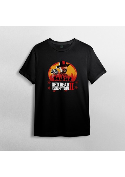 Red Dead Redemption %100 Pamuklu Bisiklet Yaka T-Shirt Model - 2
