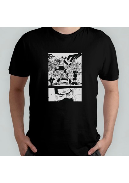 Naruto %100 Pamuklu Bisiklet Yaka T-Shirt Model - 8