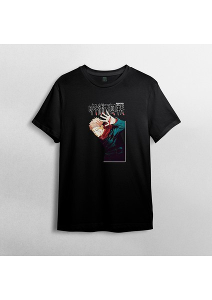 Jujutsu Kaisen %100 Pamuklu Bisiklet Yaka T-Shirt Model - 4