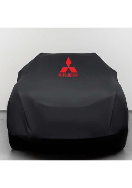 Mitsubishi Outlander 2 (2005-2012) Siyah Otomobil Kumaş Logolu Penye Oto Örtüsü
