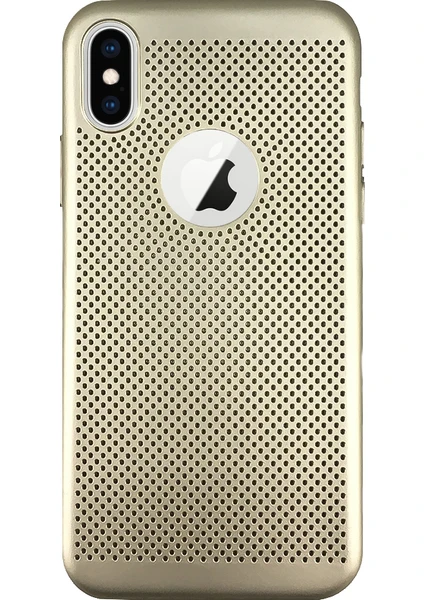 Fitcase iPhone x / Xs Kılıf Point Sert Arka Kapak Gold