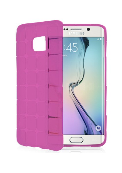 S6 (G920) Plaid Silikon Arka Kapak Pembe