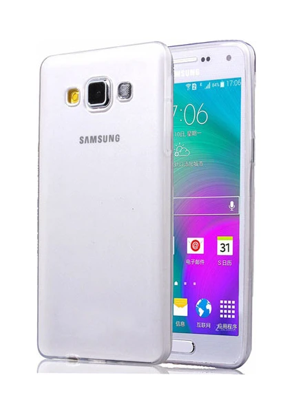 Samsung Galaxy E5 (E500) Color Curve Silikon Arka Kapak / Kılıf Şeffaf