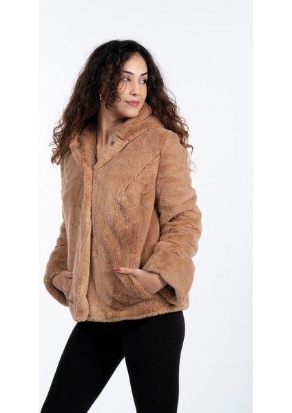 Kadın Yumuşacık Peluş Kürk Kaban modelleri