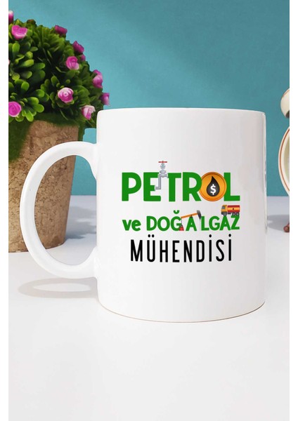 Petrol ve Doğalgaz Mühendisi Kupa Bardak Beyaz ve Kalemlik fiyatları