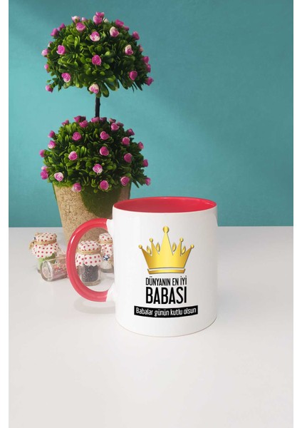 Babalar Günü Hediyesi Kupa Bardak Kırmızı