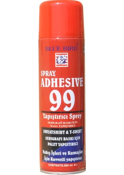 Blue Bird nakış Yapıştırıcı 99 Sprey 500 ml / BLUE.017