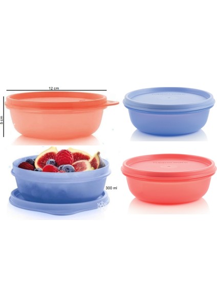 Buzdolabı Saklama Kabı 4X300 ml Şeker Kaplar Hsgl