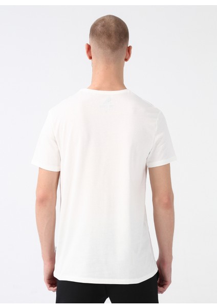 Bisiklet Yaka Baskılı Koyu Beyaz Erkek T-Shirt Rider fırsatları