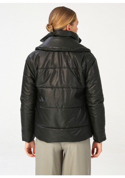 Siyah Kadın Şişme Mont MKAW22-20 fiyatları