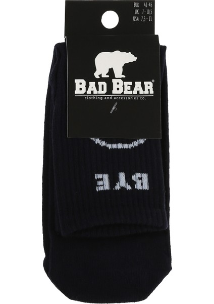 Bad Bear Kırık Beyaz Erkek Çorap Bye Tall