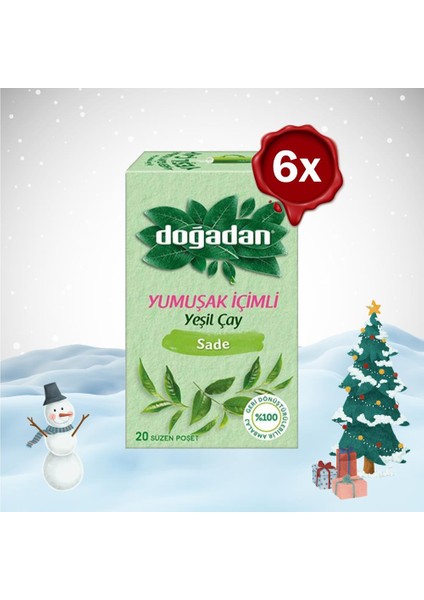 Yılbaşı Paketi Yeşil Çay Yumuşak Içi mli 20'li x 6