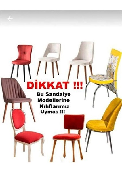 Sandalye Örtüsü Yüksek Kaliteli ve Esnek Yıkanabilir Sandalye Kılıfı Tuğla Desen 1 Adet