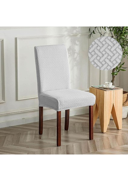 Sandalye Örtüsü Yüksek Kaliteli ve Esnek Yıkanabilir Sandalye Kılıfı Tuğla Desen 1 Adet
