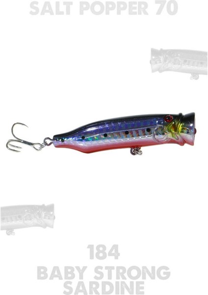 Salt Popper 70 mm 9.5 gr Su Üstü Maket Balık 192 Candy Charm