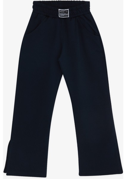 Kız Çocuk Eşofman Altı Paçası Yırtmaçlı 8-14 Yaş, Lacivert