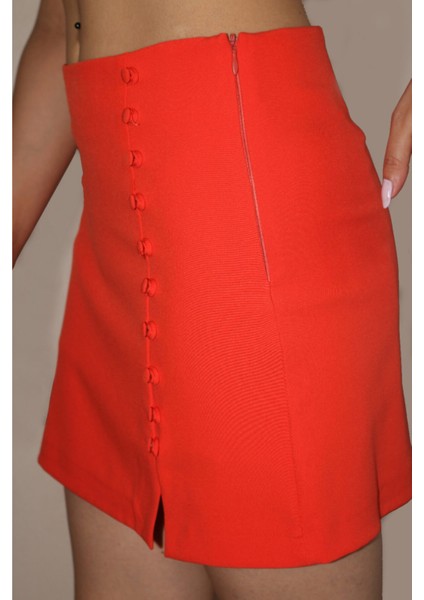 Twin Collectıon Düğmeli Crop Top Nar Çiçeği Takım indirimleri
