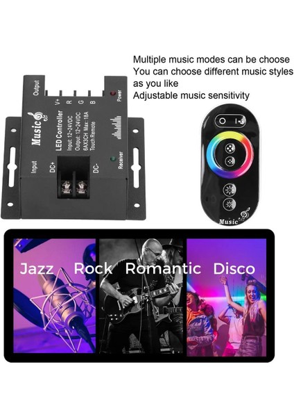 RGB Touch-Dokunmatik Led Kontrol Ses Ve Müzik Kumandası 12-24V