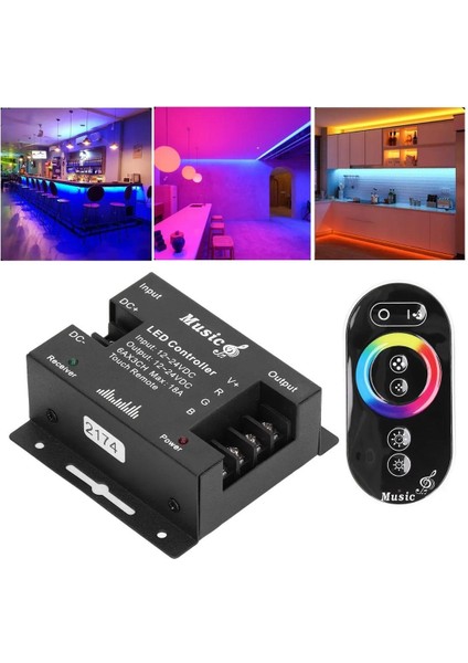 RGB Touch-Dokunmatik Led Kontrol Ses Ve Müzik Kumandası 12-24V