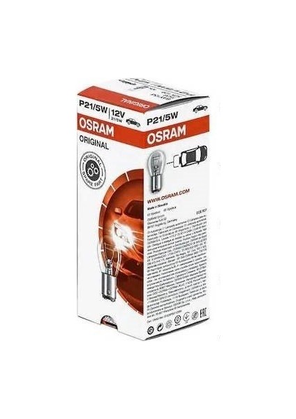 Osram P21W/5 12V 21/5W 1016 Çift Duy Çapraz 7528 02B