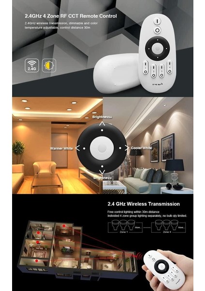 3 Kanal Touch Dokunmatik Led Dimmer 12-24V Rf