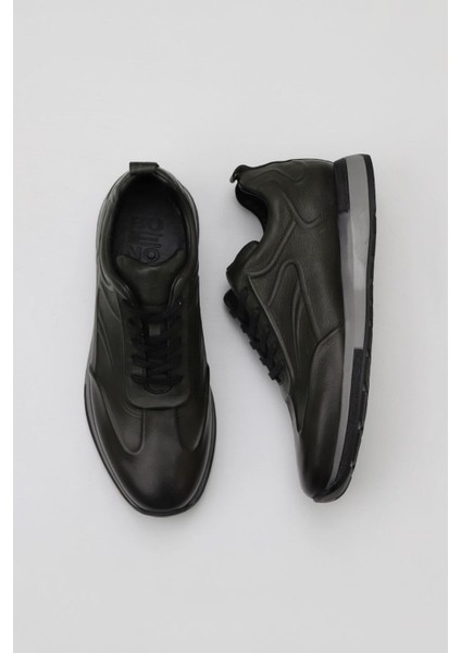 Haki Matdo Silikon Deri Erkek Günlük Ayakkabı