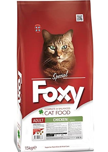 -Foxy Tam ve Dengeli Tavuklu Yetişkin Kedi Maması (15 Kg)