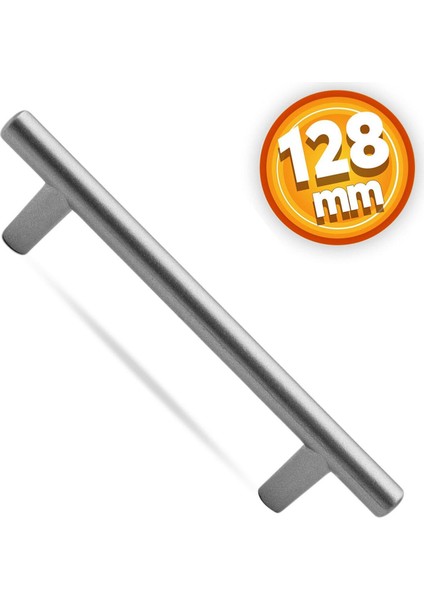 Gül Boylu Mobilya Mutfak Çekmece Dolap Dolabı Kapak Kulpu Kulbu 128 mm Metal Mat Krom Kulpları