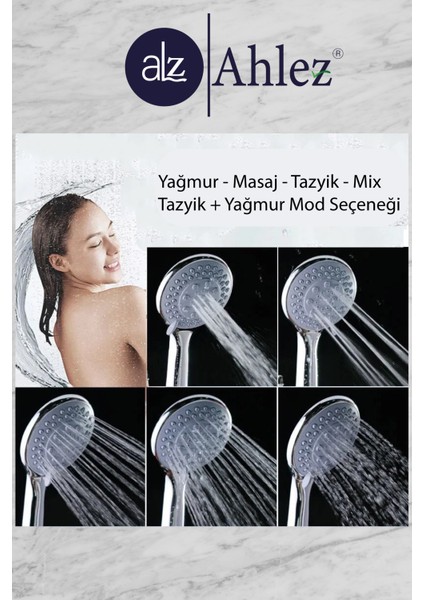 Pena 5 Fonksiyonlu Duş Başlığı + Pvc Duş Hortumu + Mafsal Duş Takımı Duş Seti fiyatları