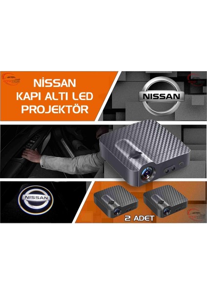 Nissan  Araçları Için Kapı Altı Logo 7 LED Projektör (2 Adet)