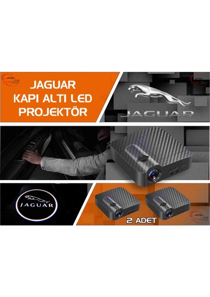 Jaguar Araçları Için Kapı Altı Logo 7 LED Projektör (2 Adet)