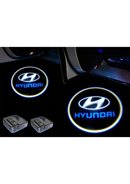 Hyundai  Araçları Için Kapı Altı Logo 7 LED Projektör (2 Adet)