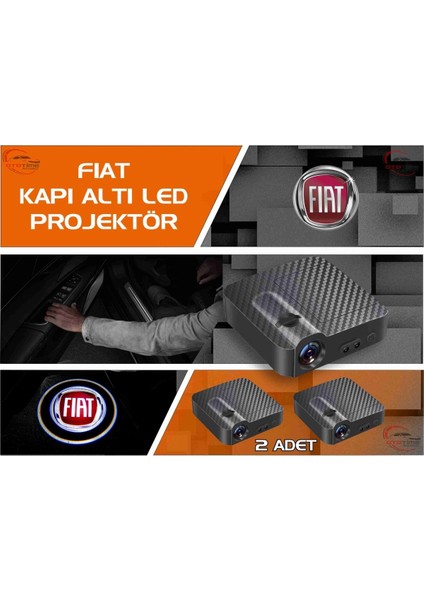 Fiat Araçları Için Kapı Altı Logo 7 LED Projektör (2 Adet)